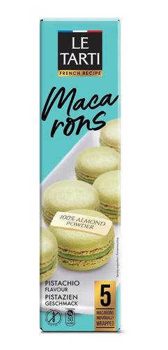 Macarons Sabor Pistache Le Tarti (frança) 60g