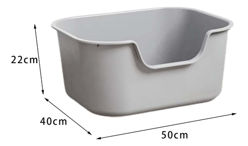 Caja De Arena Para Gatos Pet Bedpan Caja De Arena Gris