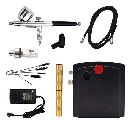 Psipro Mini Airbrush Kit Black Dual-action Air Brush Gravity