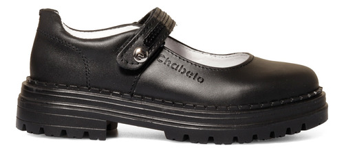 Zapato Escolar Niña Negro Velcro Chabelo C226-a 18-21½ Gnv®