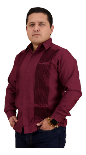 Guayabera Presidencial. Yucateca. Lino Slub. M/l. Mayakim