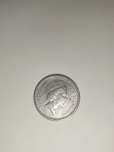 Moneda 5 Five Pence Inglaterra Isabel Ii Año 1990 Antigua 