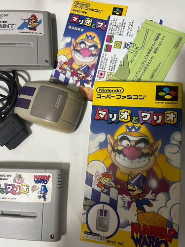 Mario Y Wario + Mario Paint Super Famicom Nintendo (Usado)