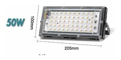 Set 2x Lámparas Reflector Para Uso Exterior Led 110v 50w 6k