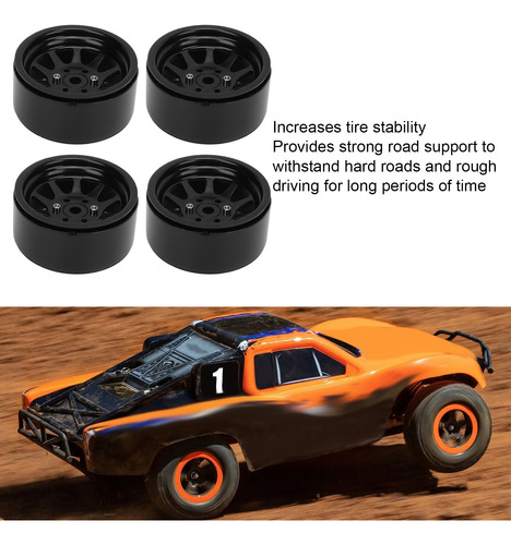 Rc Crawler Car Wheel Hub 4pcs Rim Set Zinc Alloy Steel