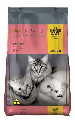 Three Cats Gatos Adultos Carne 10,1kg