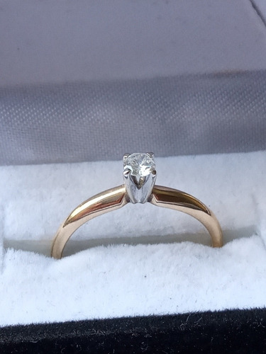 Anillo Oro Solitario Brillante14pts-14klt Nuevoenvío Gratis 