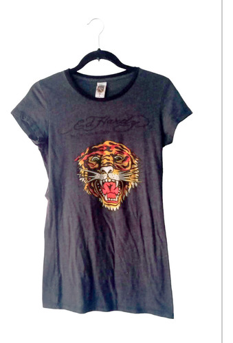 Tee Larga Para Dama Estampado Tigre Ed Hardy Talla L