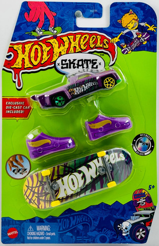 Hot Wheels Skate Tabla Dedos Th + Carro Hot Wheels Exclusivo