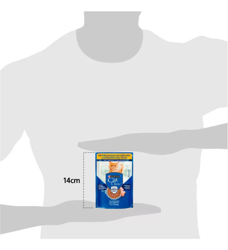 Cat Chow Sachê Para Gatos Adultos Castrados Sabor Peixe 85 G