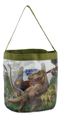 Jurassic World Dinosaurs - Cesta Plegable De Nailon (tamañ.