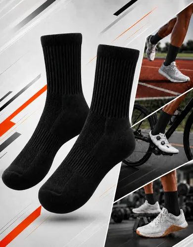 Kit 5 Pares Meias Poliamida Esportiva Corrida Bike Academia