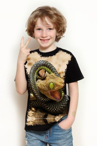 Camiseta Criança Frete Grátis Cobras Animais