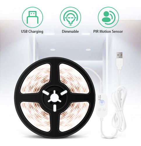 Tira De Luces Led Regulables Por Usb Con Sensor De Movimient