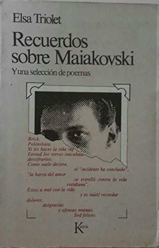 Libro Recuerdos Sobre Maiakovski De Triolet Elsa Grupo Conti