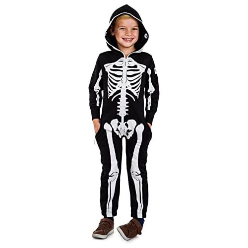 Disfraz De Esqueleto Halloween, Enterizo De Esqueleto U...