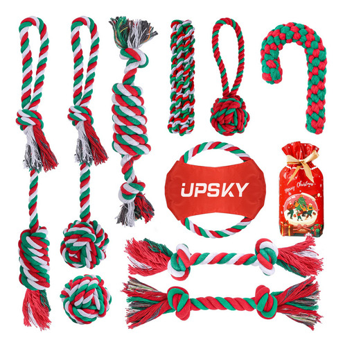 Upsky Juguetes De Cuerda Para Perros, Paquete De 10 Juguetes