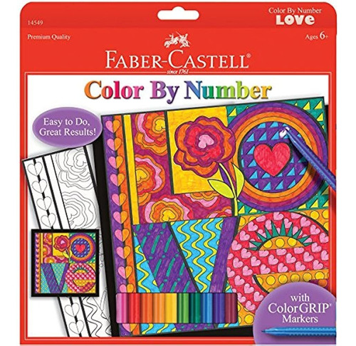 Fabercastell  Color By Number Love Art Kit  Artesanías Para 