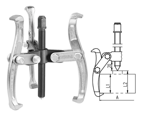Extractor Total Tools/3 Patas/ 3 /3000 Kg