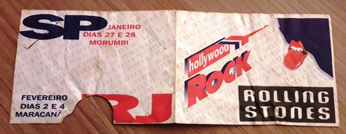 Ingresso Hollywood Rock - Rolling Stones 1995
