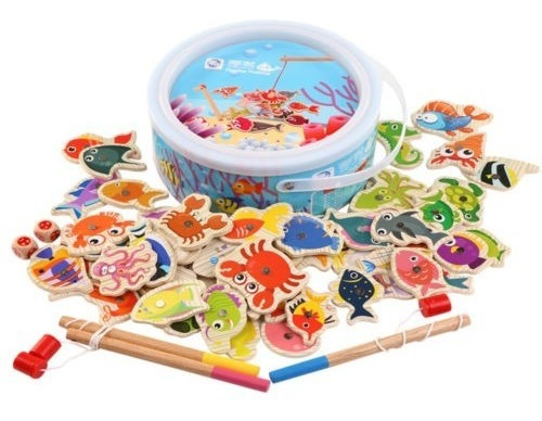 Bebé Niños Pesca Magnética Juego Rompecabezas 3d Board Jugue