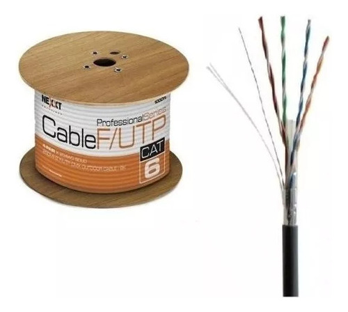 Cable Nexxt Cat6 %100 Cobre Negro Certificado 305 Mtr 