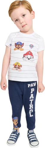 Conjunto Playera Y Pants Paw Patrol Casual Niños 1198232 Azul Oscuro Liso 3x
