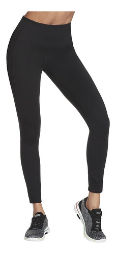 Skechers Women's Go Walk High Waisted Legging, Negro, Medio