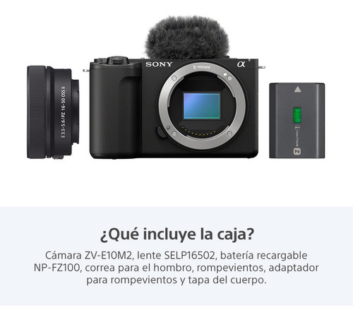 Camera Sony Zve-10 Ii Com Lente 16-50mm F3.5-5.6 Oss Ii 27 M Preto