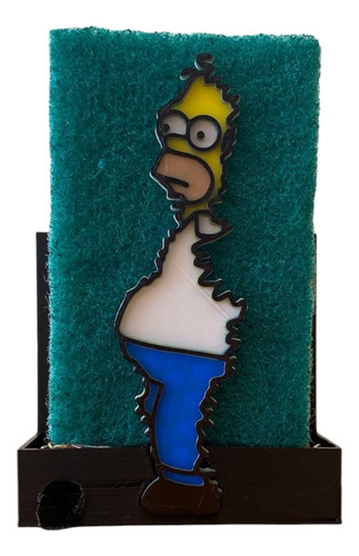 Homero Simpson Porta Esponja Arbusto Impresion 3d