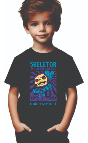 Playera - Niño - Skeletor Evil Of The Universo Grayskull