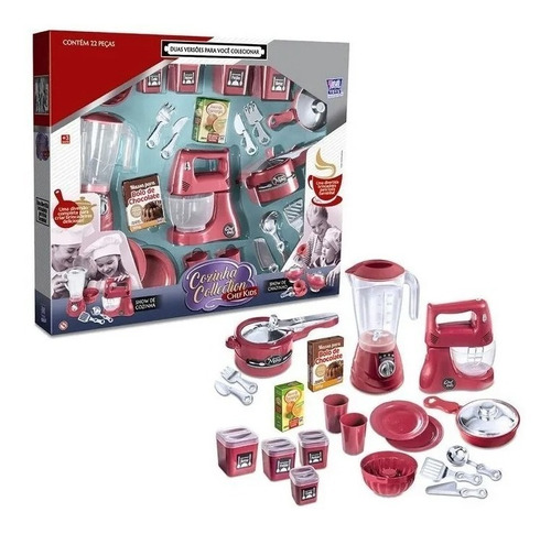 Kit Show De Cozinha Chef Kids 22 Pcs - Panelinhas Meninas