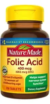 Comprar Ácido Fólico Nature Made 400 Mcg Acido Folico Sabor N\u002Fa