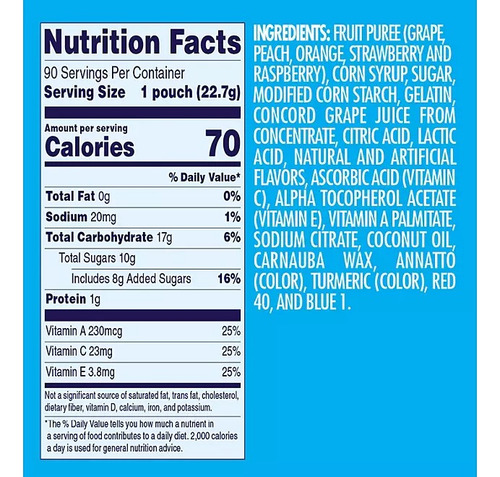 Gomitas Dulces Welch's Mixed Fruit 90 Pouch