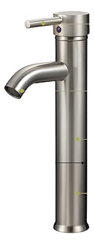 Llave Mezcladora Monomando Metal Cromada Lavabo Con Manguera Acabado Cromado Color Cromado