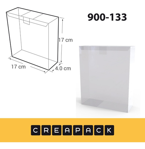 Imagen 1 de 3 de Caja De Acetato Pvc Transparentes 17 X 17 X 4 Cm (x20)