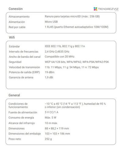 Cámara Ezviz C6n 2k 3mp Wifi 360° Seguimiento Inteligente