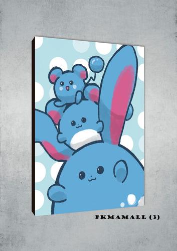 Cuadros Poster Pokemon Azurill Evolucion S 15x20 (all 3)