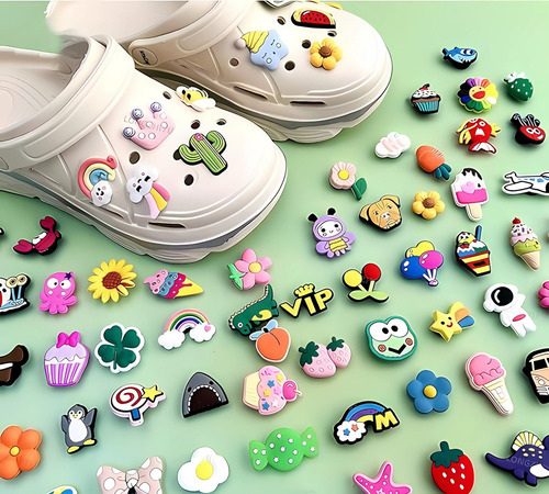 100pcs Decoración De Dibujos Animados Para Zapatos Cocodrilo