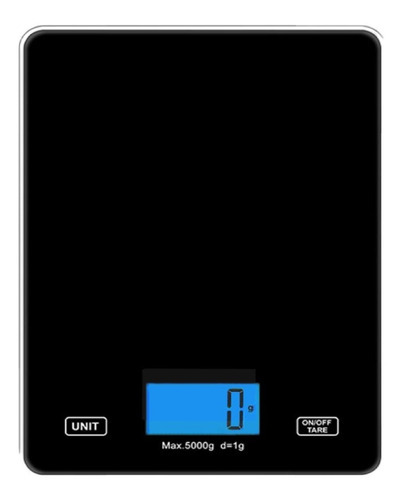 Imagen 1 de 10 de Balanza Digital Cocina Alimentos 5kg Alta Precision Femmto Color Negro