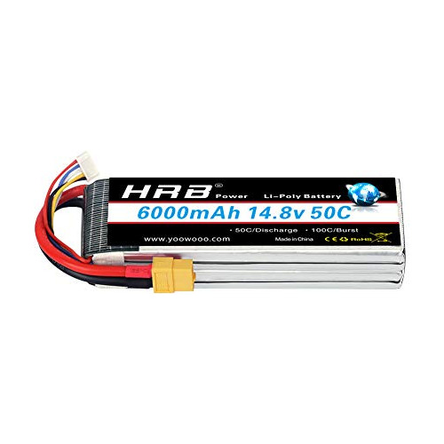 50c 14.8v 6000mah 4s Lipo Batería Xt60 Con Enchufe Para El A