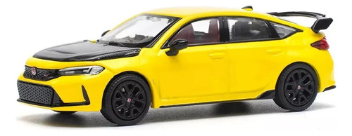 Pop Race Honda Civic Type R Fl5 Sunlight Yellow Pr64-62 1/64 Color Amarillo