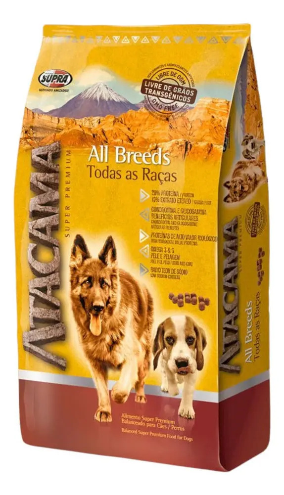 Ração Atacama All Breeds Supra Super Premium 28% proteína 20kg