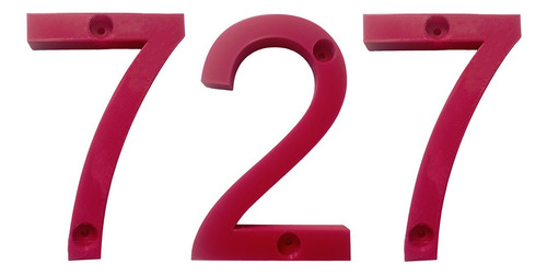 Números 3d Para Departamentos, Mxdru-727, Número 727, 17.7cm