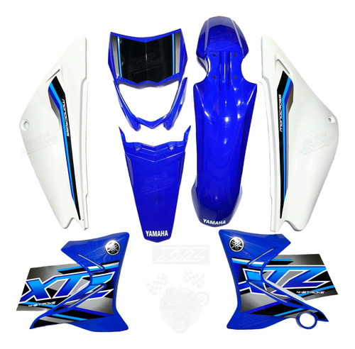 Kit Plástico Yamaha Xtz 125 Tapas Guardabarros 6p Y Calcas!