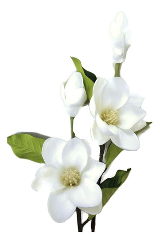 Reino Floral 25  Flores De Magnolia Artificial Con Toque Rea