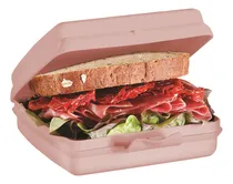 Comprar Tupper Plastico Sandwichera Tupperware Lunchera Color Rosa