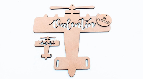 Imagen 5 de 7 de Cartel Nacimiento Kit Modelo Avion - Mdf / Fibrofacil