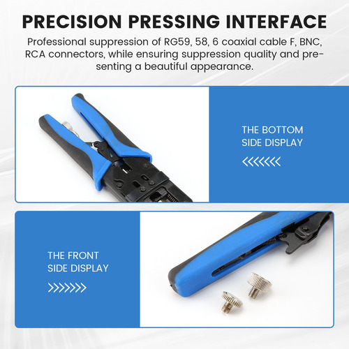 . Ferramenta De Crimpagem De Compressão Coaxial Bnc/rc