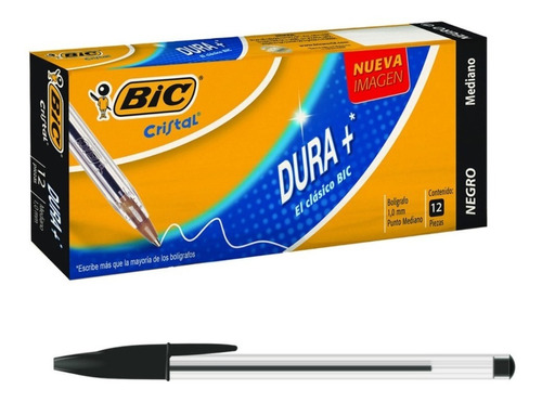 Esfero Bic Cristal Negro X12 Unidades X5 Cajas